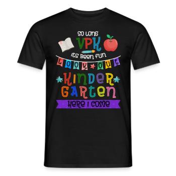 Farewell to preschool: Kindergarten, here I come! - Men's T-Shirt - black - Front - AI Model Male 178 light (178cm)