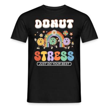 Groovy Testing Day School Outfits for All Classes - Men's T-Shirt - black - Front - AI Model Male 178 light (178cm)