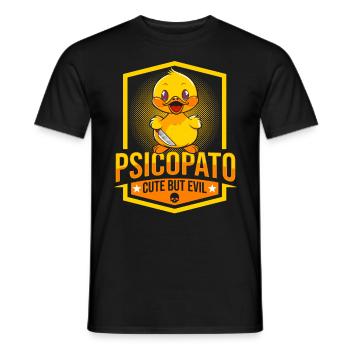 SÜSS ABER BÖSE: PSYCHOPAT Halloween Creepy Horror - Männer T-Shirt - Schwarz - Vorne - AI Model Male 178 light (178cm)