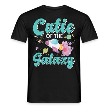 Galaktisch Süß: "Cutie of the Galaxy Mädchen, Girl - Männer T-Shirt - Schwarz - Vorne - AI Model Male 178 light (178cm)
