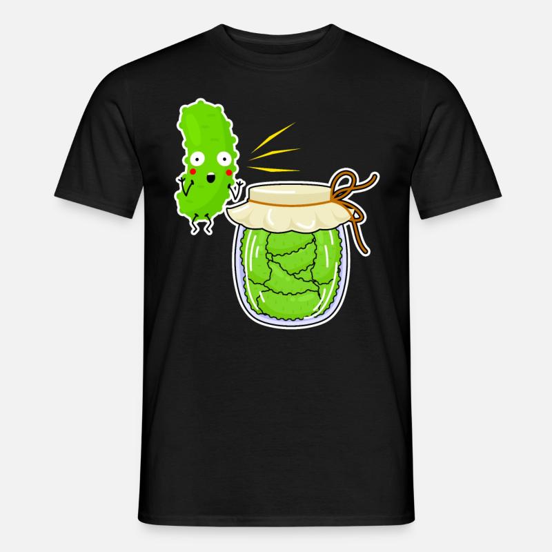 Freche Gurkenglas: Vegetarier, Veganer - Männer T-Shirt - Schwarz