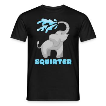 Lustiger Elefant Unangemessener Witz, Nerd, Geek - Männer T-Shirt - Schwarz - Vorne - AI Model Male 178 light (178cm)