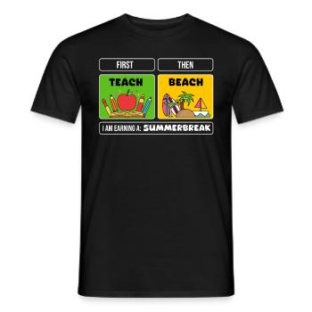 Fun teacher outfit perfect for the - Men's T-Shirt - black - Front - AI Model Male 178 light (178cm)