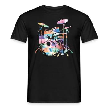 Batterie Batteurs Batteurs - T-shirt homme - noir - Devant - AI Model Male 178 light (178cm)