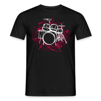 Batterie Batteurs Batteurs - T-shirt homme - noir - Devant - AI Model Male 178 light (178cm)