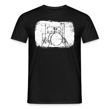 Batterie Batteurs Batteurs - T-shirt homme - noir - Devant - AI Model Male 178 light (178cm)