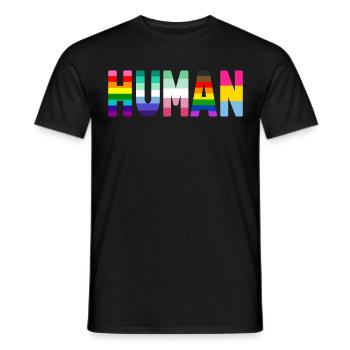 Gender Lesben, Schwule, Trans, Queer Regenbogen - Männer T-Shirt - Schwarz - Vorne - AI Model Male 178 light (178cm)
