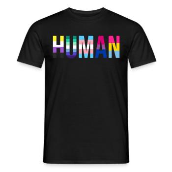 Gender Lesbians, Gays, Trans, Queer Rainbow - Men's T-Shirt - black - Front - AI Model Male 178 light (178cm)