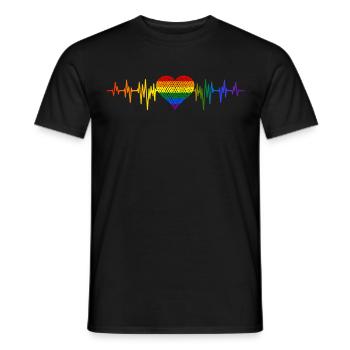 Gender Lesbians, Gays, Trans, Queer Rainbow - Men's T-Shirt - black - Front - AI Model Male 178 light (178cm)