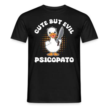 SÜSS ABER BÖSE: PSYCHOPAT Halloween Creepy Horror - Männer T-Shirt - Schwarz - Vorne - AI Model Male 178 light (178cm)