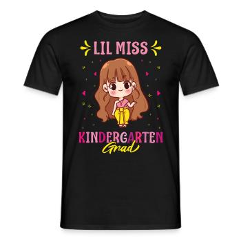 Lil Miss Kindergarten Jour de remise des diplômes Girl - T-shirt homme - noir - Devant - AI Model Male 178 light (178cm)