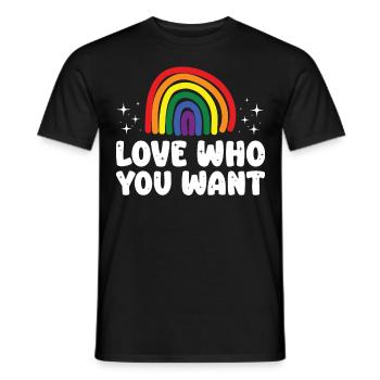 Gender Lesbians, Gays, Trans, Queer Rainbow - Men's T-Shirt - black - Front - AI Model Male 178 light (178cm)