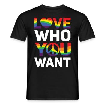Gender Lesbians, Gays, Trans, Queer Rainbow - Men's T-Shirt - black - Front - AI Model Male 178 light (178cm)