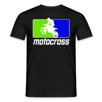 Motocross Enduro Motorcycle Supermoto Motorbike - Men's T-Shirt - black - Front - AI Model Male 178 light (178cm)