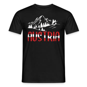 Austria Vacation Eagle Alps Mountains Gift - Men's T-Shirt - black - Front - AI Model Male 178 light (178cm)
