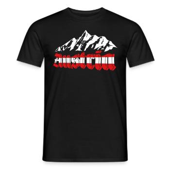 Austria Vacation Eagle Alps Mountains Gift - Men's T-Shirt - black - Front - AI Model Male 178 light (178cm)