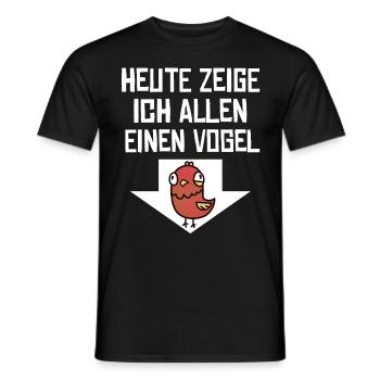 Oiseau pour les farceurs et les amateurs d’humour nerd - T-shirt homme - noir - Devant - AI Model Male 178 light (178cm)