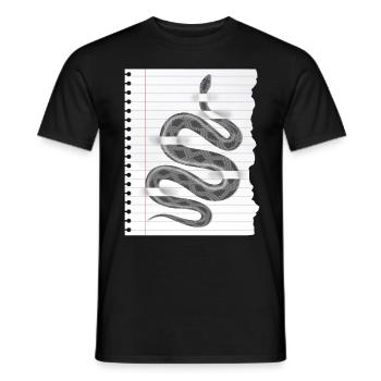 Serpent astucieux pour les amoureux de la nature et les gardiens de terrarium - T-shirt homme - noir - Devant - AI Model Male 178 light (178cm)