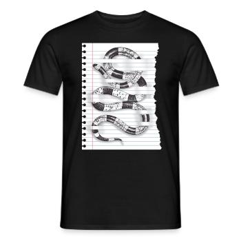 Serpent astucieux pour les amoureux de la nature et les gardiens de terrarium - T-shirt homme - noir - Devant - AI Model Male 178 light (178cm)