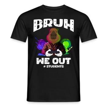 Outfit for students, fun for school days and gamers - Men's T-Shirt - black - Front - AI Model Male 178 light (178cm)