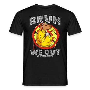 Outfit for students, fun for school days and gamers - Men's T-Shirt - black - Front - AI Model Male 178 light (178cm)