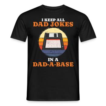 Rétro Vintage Papa des années 60 des années 70 des années 80 des années 90 Costume de fête - T-shirt homme - noir - Devant - AI Model Male 178 light (178cm)