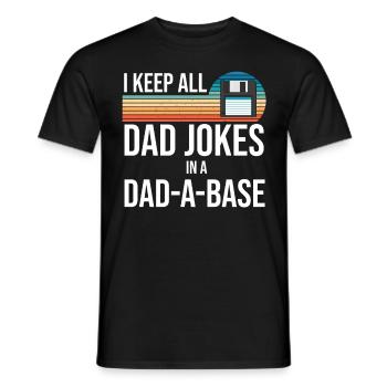 Rétro Vintage Papa des années 60 des années 70 des années 80 des années 90 Costume de fête - T-shirt homme - noir - Devant - AI Model Male 178 light (178cm)