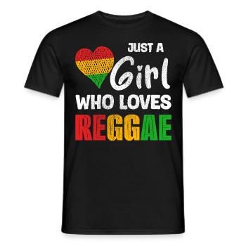 Rastafari Girl, Festival Rasta Jamaika Reggae - Männer T-Shirt - Schwarz - Vorne - AI Model Male 178 light (178cm)