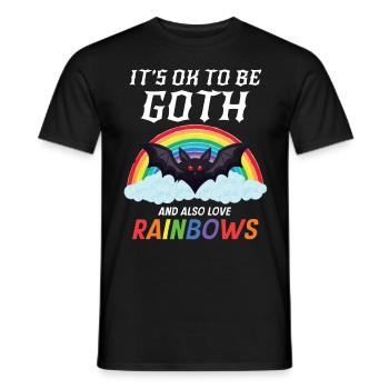 Goth Rock Satan Einhorn Festivals Death Metal - Männer T-Shirt - Schwarz - Vorne - AI Model Male 178 light (178cm)