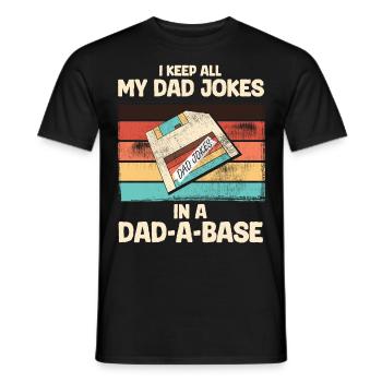 Retro Vintage Dad Joke Great, All Occasions - Men's T-Shirt - black - Front - AI Model Male 178 light (178cm)