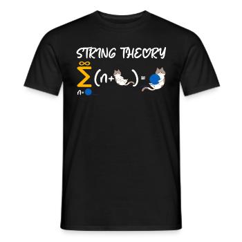 String Theorie Nerd Schrödingers Katze - Männer T-Shirt - Schwarz - Vorne - AI Model Male 178 light (178cm)