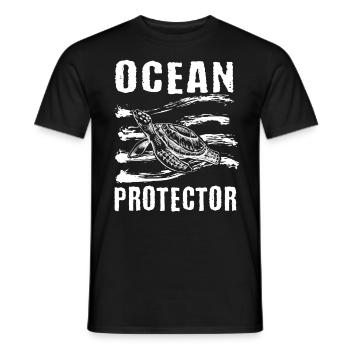 Environmental Protection, Nature Conservation, Ocean Protector, Planet - Men's T-Shirt - black - Front - AI Model Male 178 light (178cm)