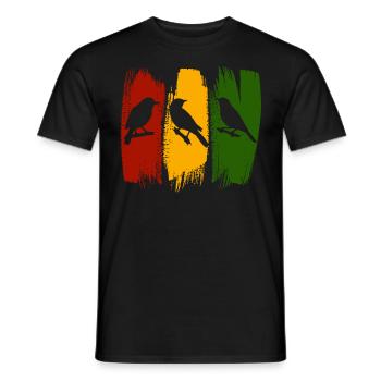 Rastafari Music Vibes Only Rasta Jamaica Reggae - Men's T-Shirt - black - Front - AI Model Male 178 light (178cm)