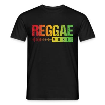 Rastafari Music Vibes Only Rasta Jamaica Reggae - Men's T-Shirt - black - Front - AI Model Male 178 light (178cm)