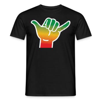 Rastafari Music Vibes Only Rasta Jamaica Reggae - Men's T-Shirt - black - Front - AI Model Male 178 light (178cm)