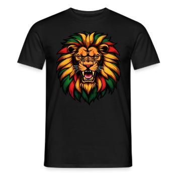Rastafari Music Vibes Only Rasta Jamaica Reggae - Men's T-Shirt - black - Front - AI Model Male 178 light (178cm)