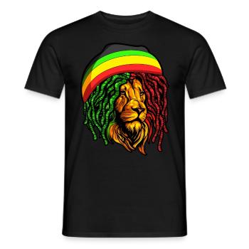 Rastafari Music Vibes Only Rasta Jamaica Reggae - Men's T-Shirt - black - Front - AI Model Male 178 light (178cm)