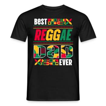 Rastafari Dad Music Father's Day Rasta Jamaica Reggae - Men's T-Shirt - black - Front - AI Model Male 178 light (178cm)