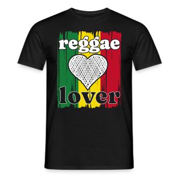 Rastafari Music Vibes Only Rasta Jamaica Reggae - Men's T-Shirt - black - Front - AI Model Male 178 light (178cm)