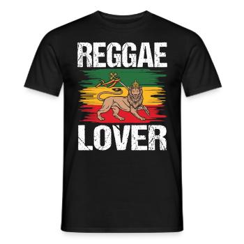 Rastafari Music Vibes Only Rasta Jamaica Reggae - Men's T-Shirt - black - Front - AI Model Male 178 light (178cm)