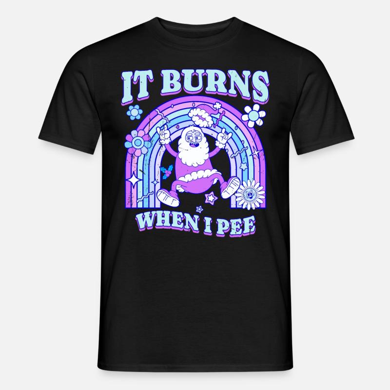 Winter Edition "It Burns when i Pee"! sarcastic - Men’s T-shirt - black