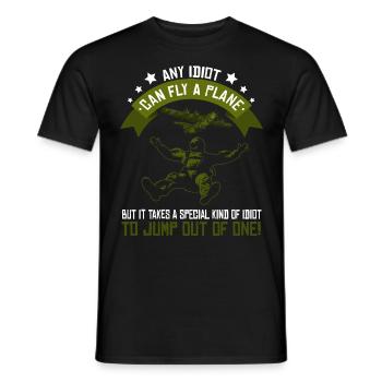 Skydive Freefly Fallschirmspringer Shirt Skydiving - Männer T-Shirt - Schwarz - Vorne - AI Model Male 178 light (178cm)