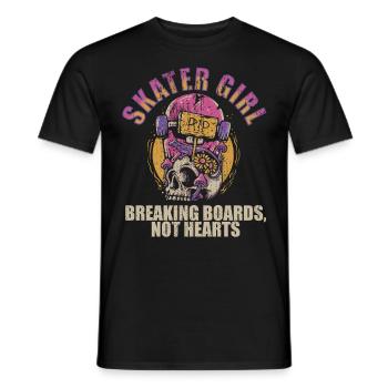 Skateboarder Skater Girl Women Sk8er Skateboard - Men's T-Shirt - black - Front - AI Model Male 178 light (178cm)