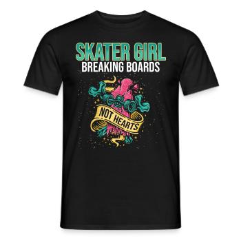 Skateboarder Skater Girl Frauen Sk8er Skateboard - Männer T-Shirt - Schwarz - Vorne - AI Model Male 178 light (178cm)