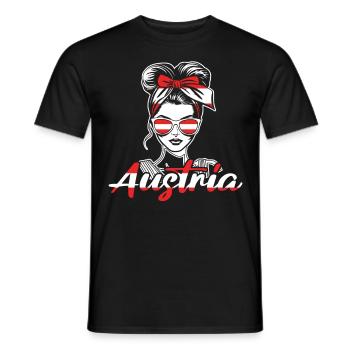 Sport Austria, Austria, Football Sports Fan - Men's T-Shirt - black - Front - AI Model Male 178 light (178cm)