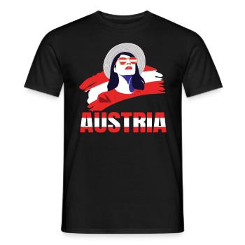 Sport Österreich, Austria, Fußball Sportfan - Männer T-Shirt - Schwarz - Vorne - AI Model Male 178 light (178cm)
