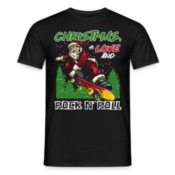 Heavy Hard Metal Weihnachten, Liebe Rock 'n' Roll - Männer T-Shirt - Schwarz - Vorne - AI Model Male 178 light (178cm)