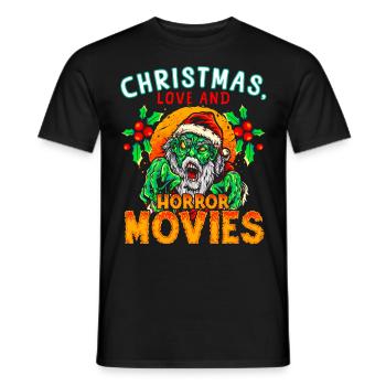 Horror Movie Zombie Santa Weihanchten Liebe Horror - Männer T-Shirt - Schwarz - Vorne - AI Model Male 178 light (178cm)