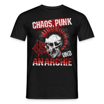 Punk Rock Pogo Anarchie Punks Punk Rocker Punk - T-shirt homme - noir - Devant - AI Model Male 178 light (178cm)