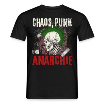 Punk Rock Pogo Anarchie Punks Punk Rocker Punk - T-shirt homme - noir - Devant - AI Model Male 178 light (178cm)